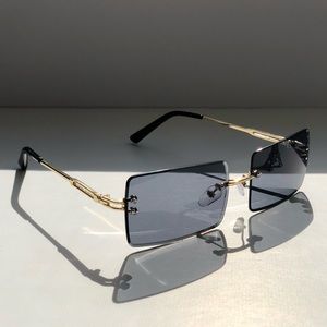 dark gray gradient glasses with gold frame